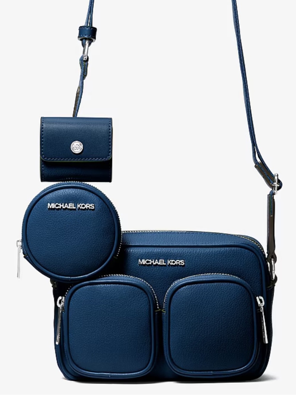 Michael Kors Jet Set Leather Md Pocket Xbody Crossbody Case Apple Airpods Pro®